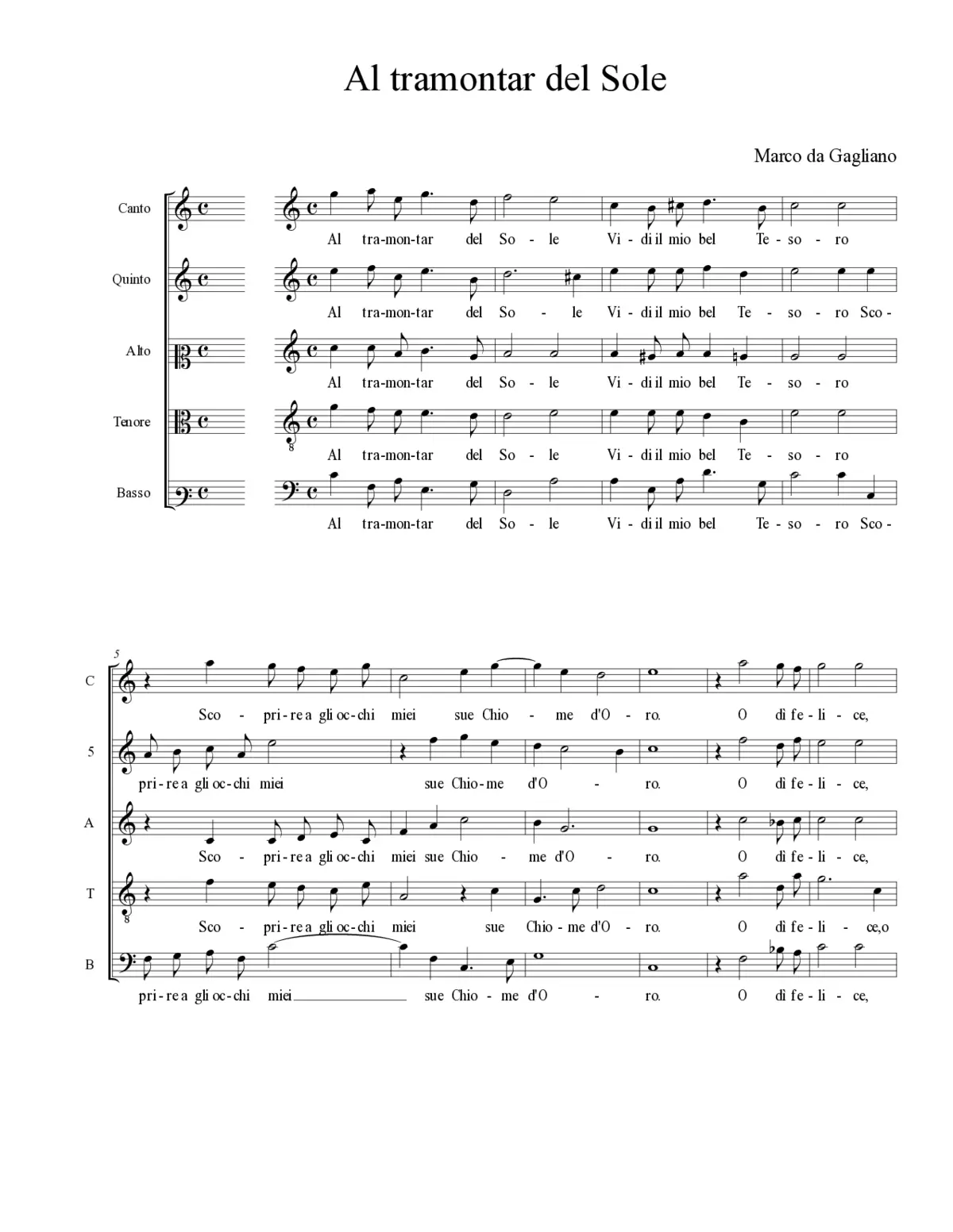 Al tramontar del Sole - Page 1