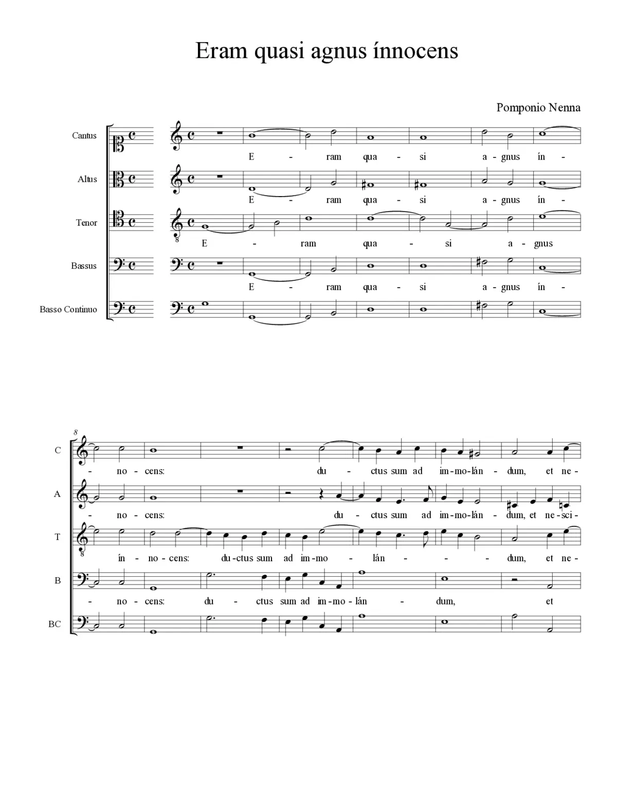 Eram quasi agnus ínnocens - Page 1