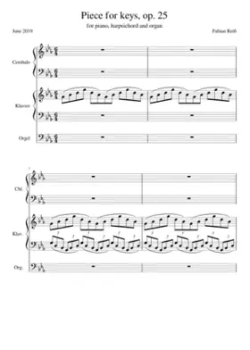 Piece for keys op. 25