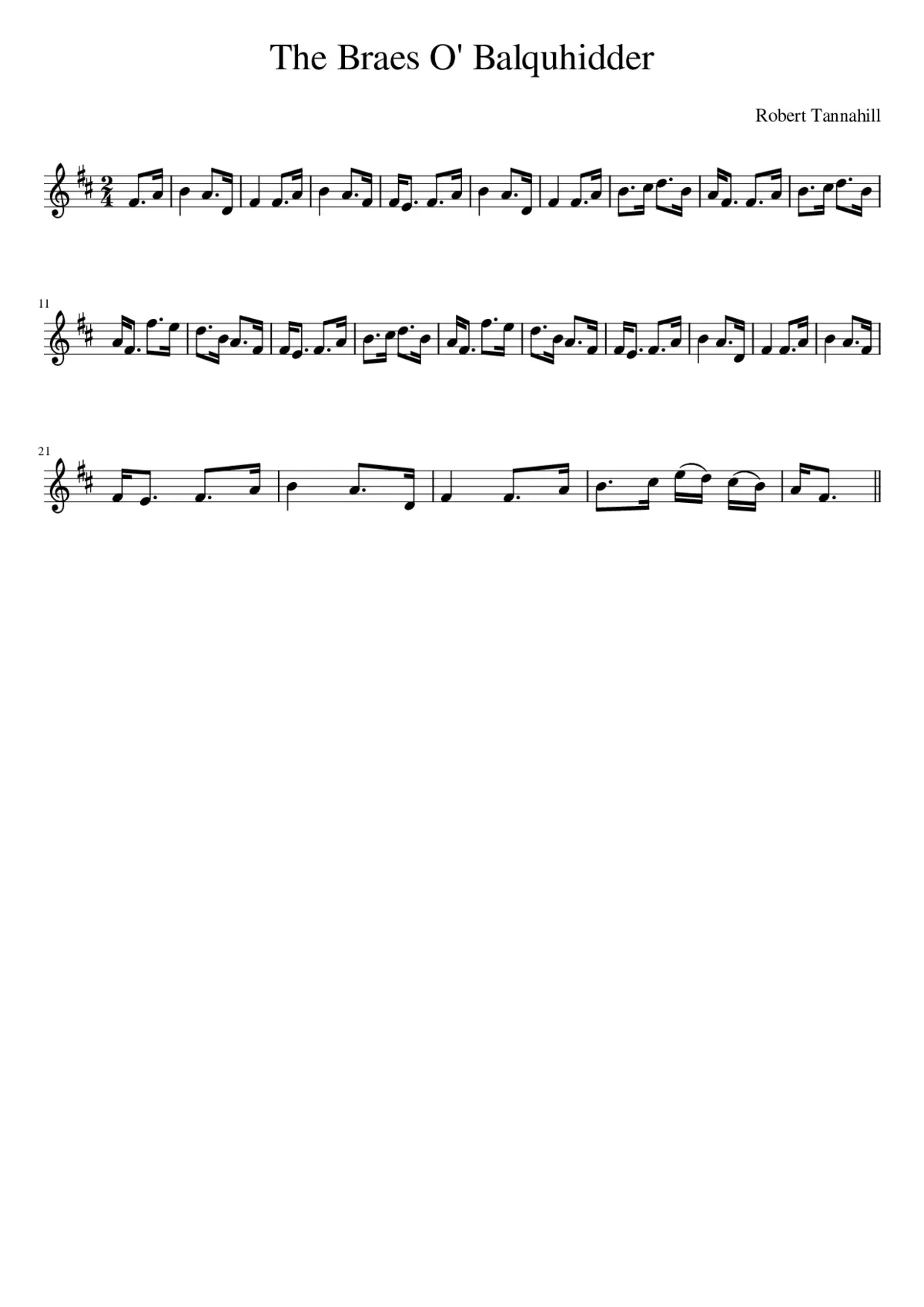 The Braes O' Balquhidder - Page 1