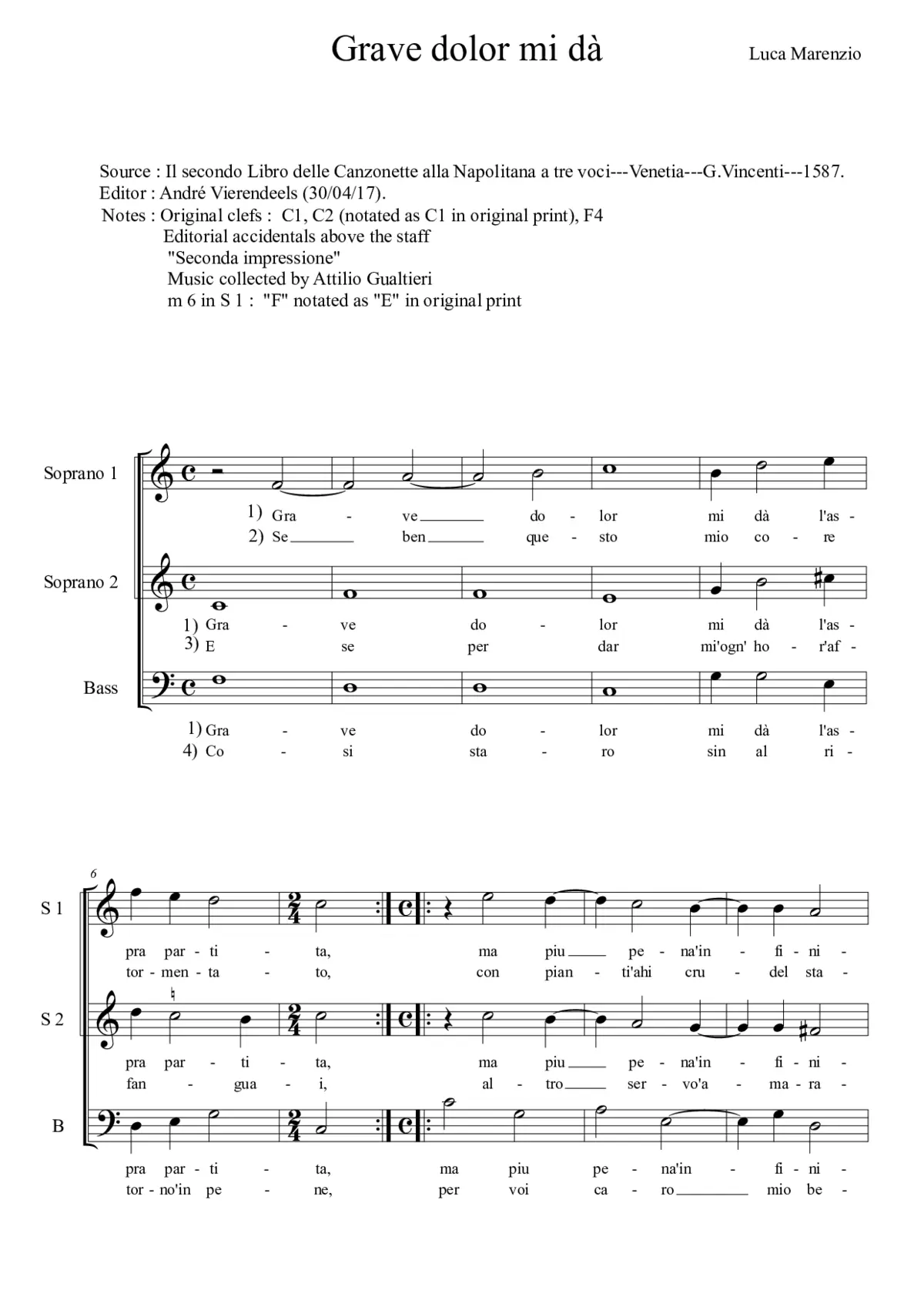 Grave dolor mi dà - Page 1