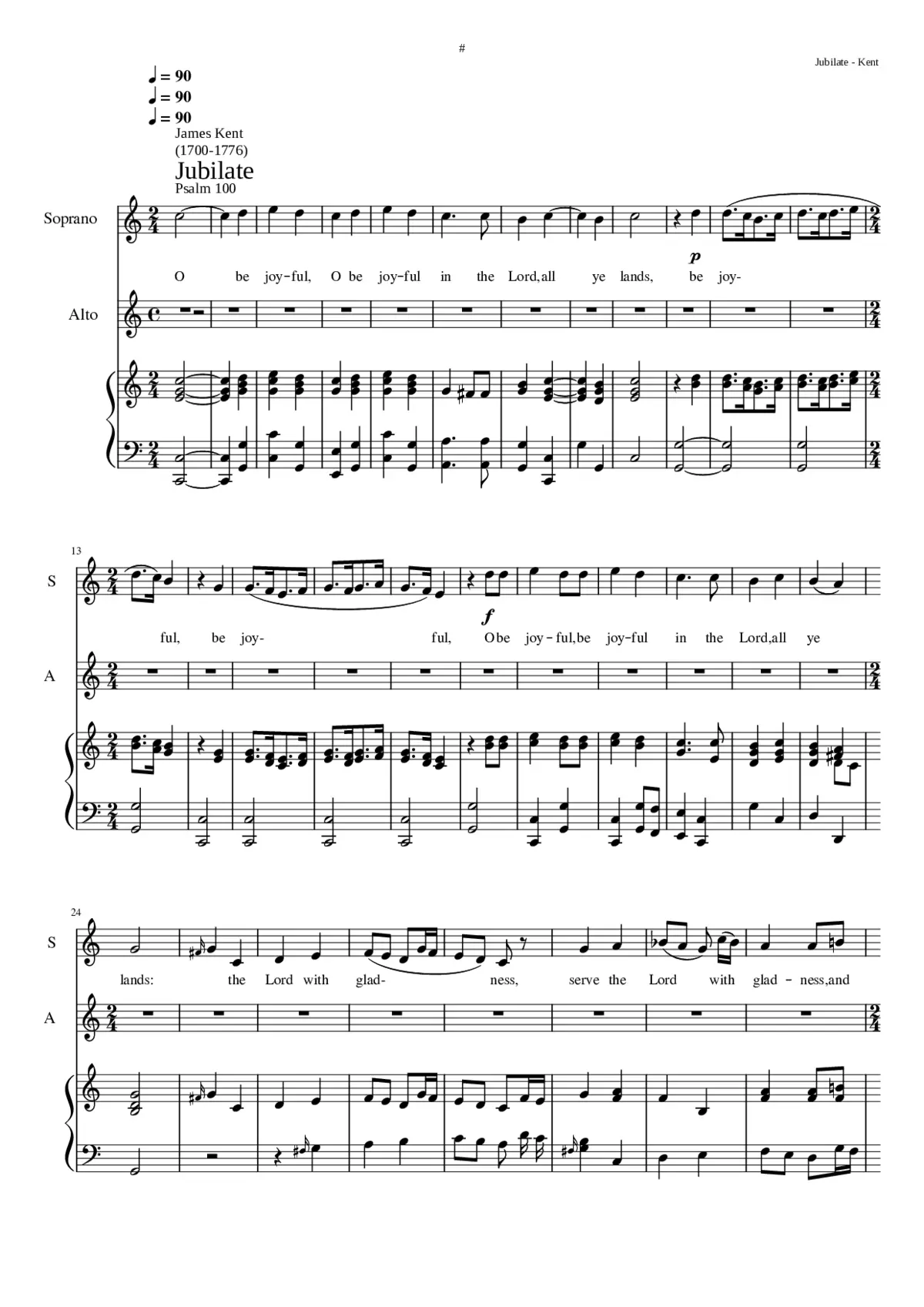 Jubilate in C - Page 1