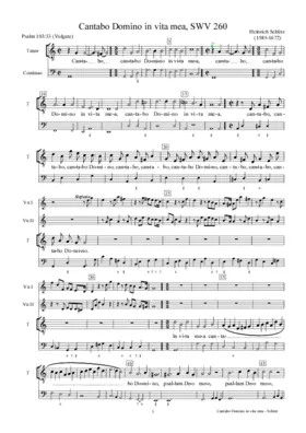 Cantabo Domino in vita mea, SWV 260