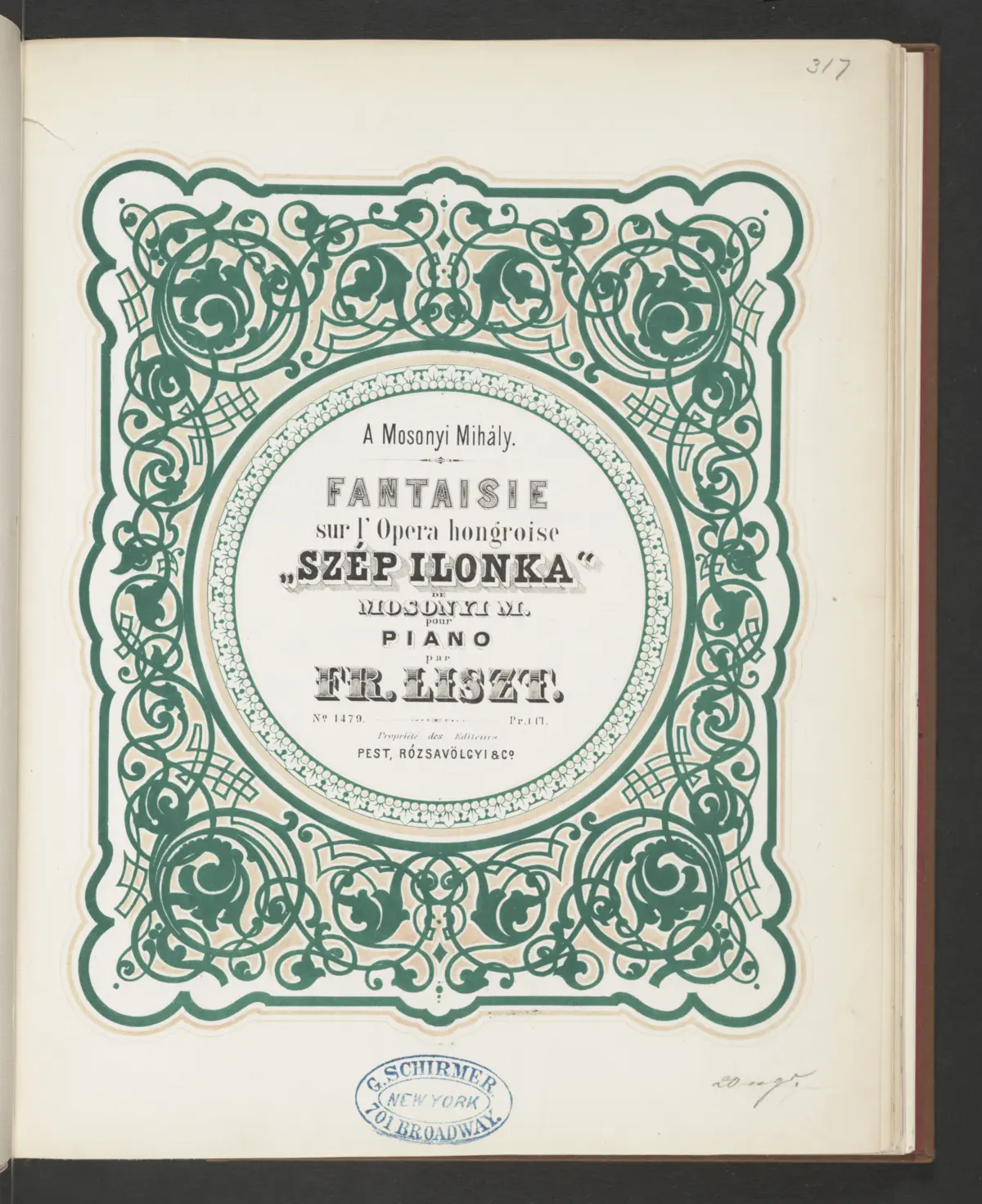 Fantaisie sur l'opéra hongrois ''Szép Ilonka'' - Page 1