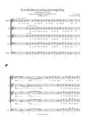 Es ist das Herz ein trotzig und verzagt Ding, TWV 1:495