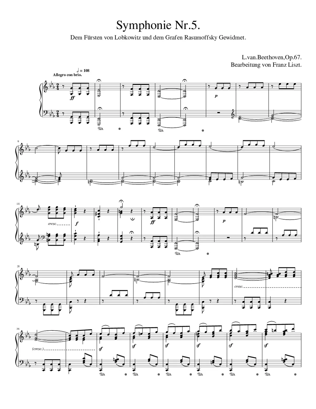 Symphony No.5 Op.67 - Page 1