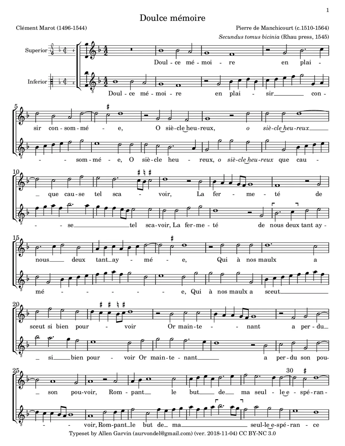 Doulce mémoire - Page 1