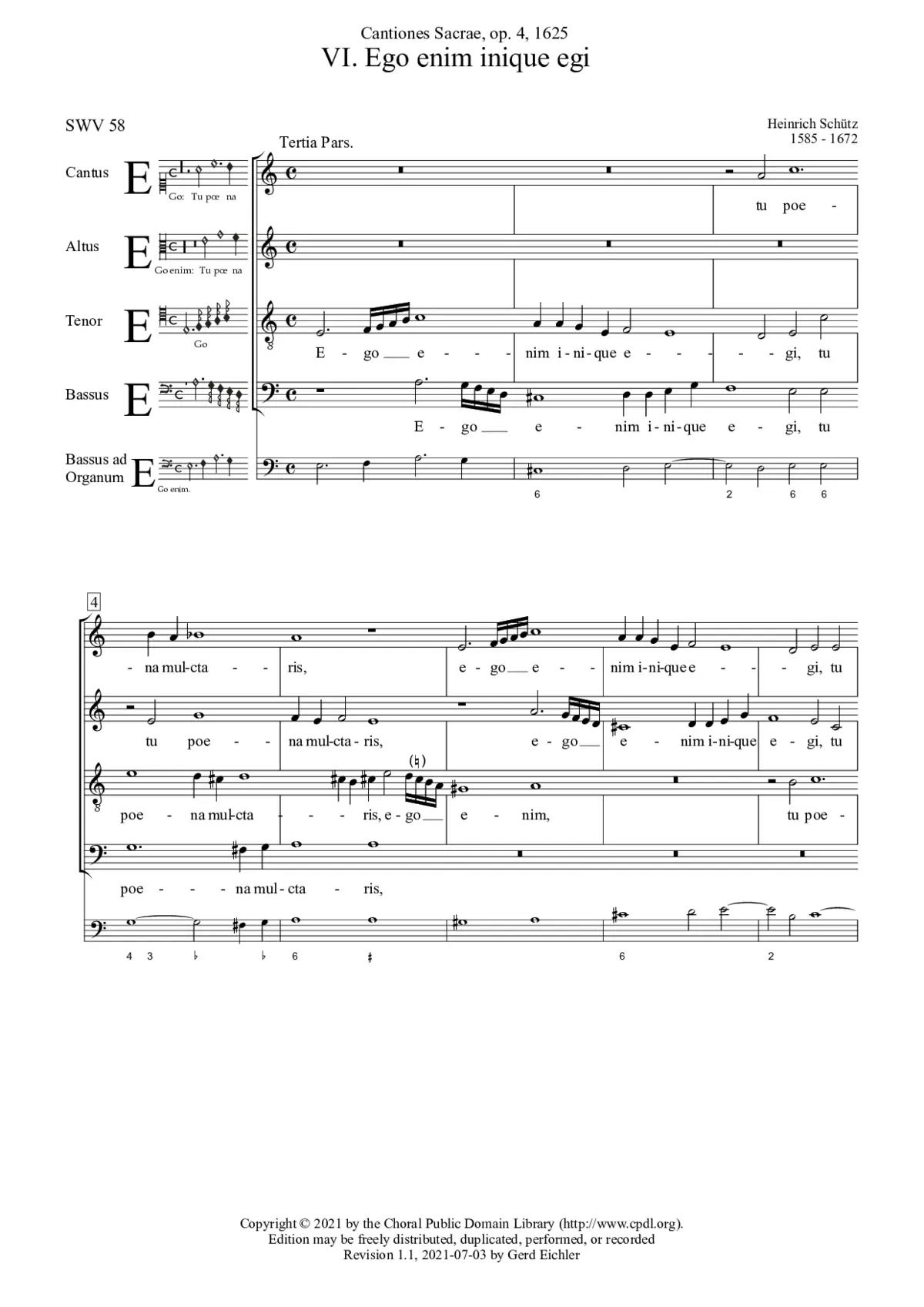 Ego enim inique egi, SWV 58 - Page 1