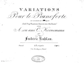 Variations pour le Pianoforte sur un ancien air Norwégien "God Dag Rasmus Jansen me din Koste"