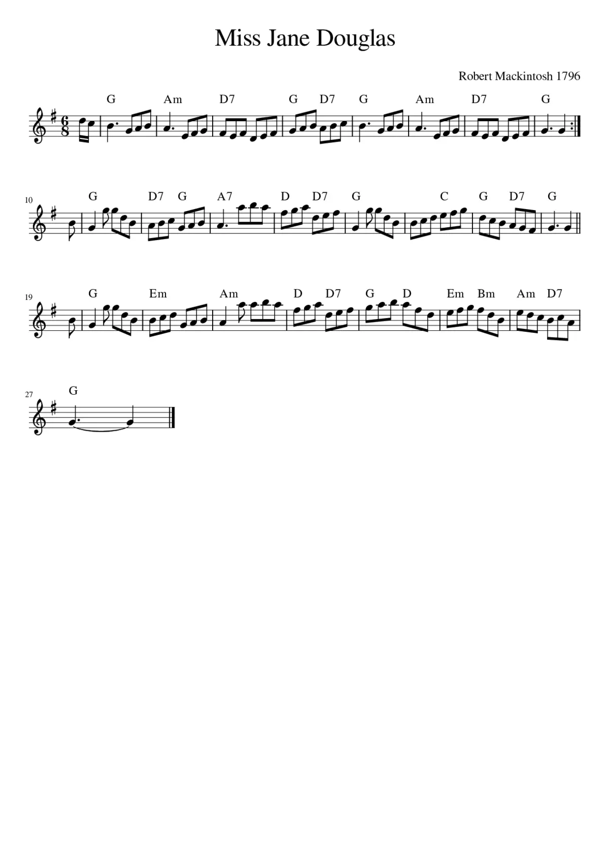 Miss Jane Douglas - Page 1