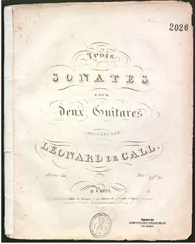 3 Sonates pour deux Guitares