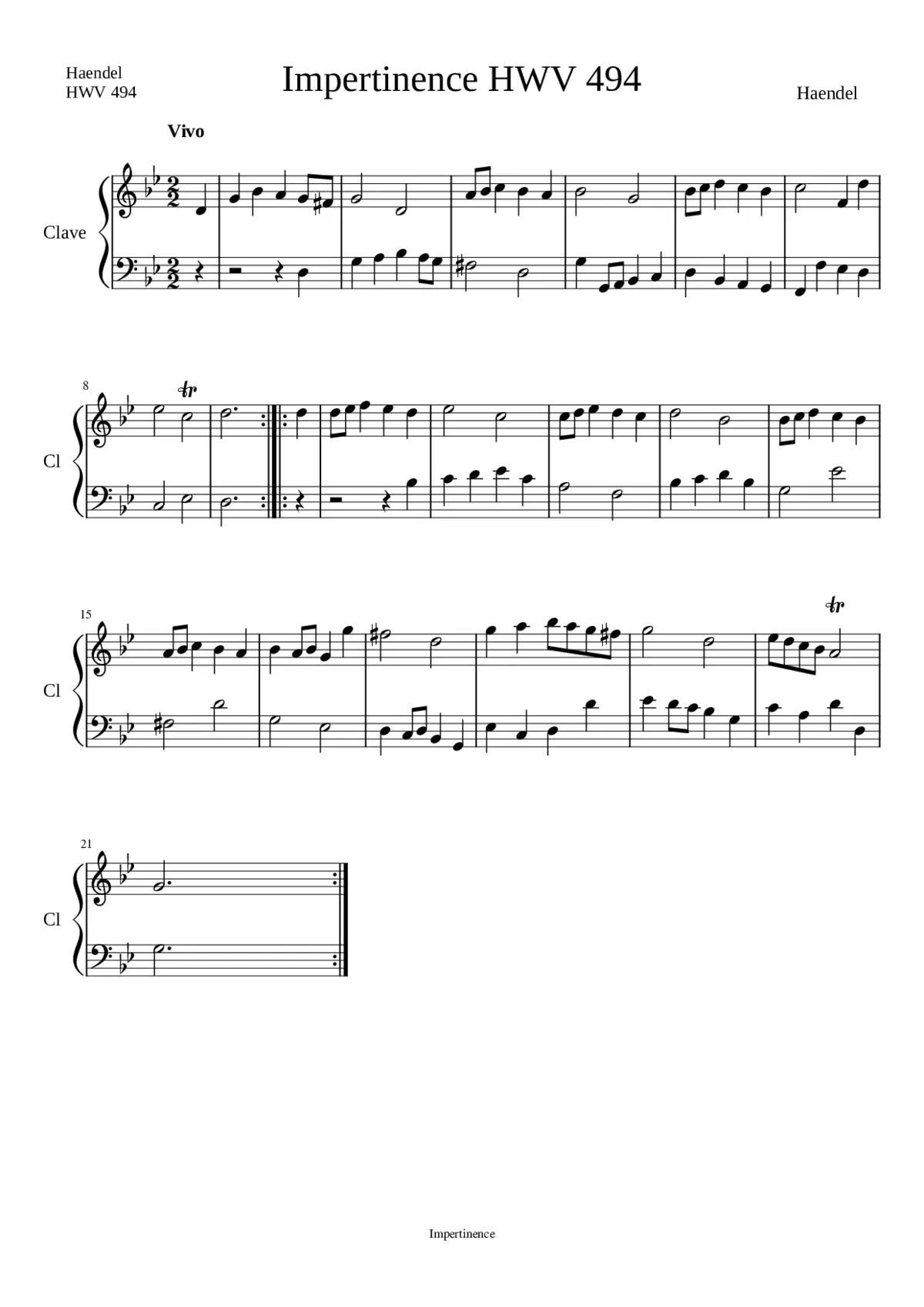 Impertinence HWV 494 - Page 1