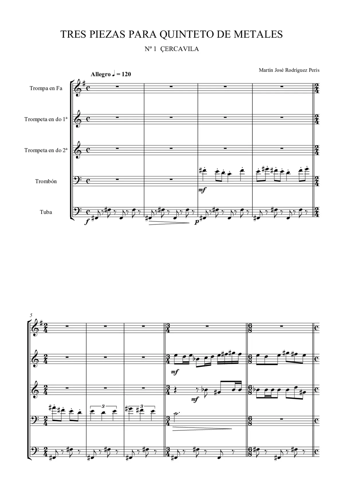 Tres piezas para octeto de metales - Page 1
