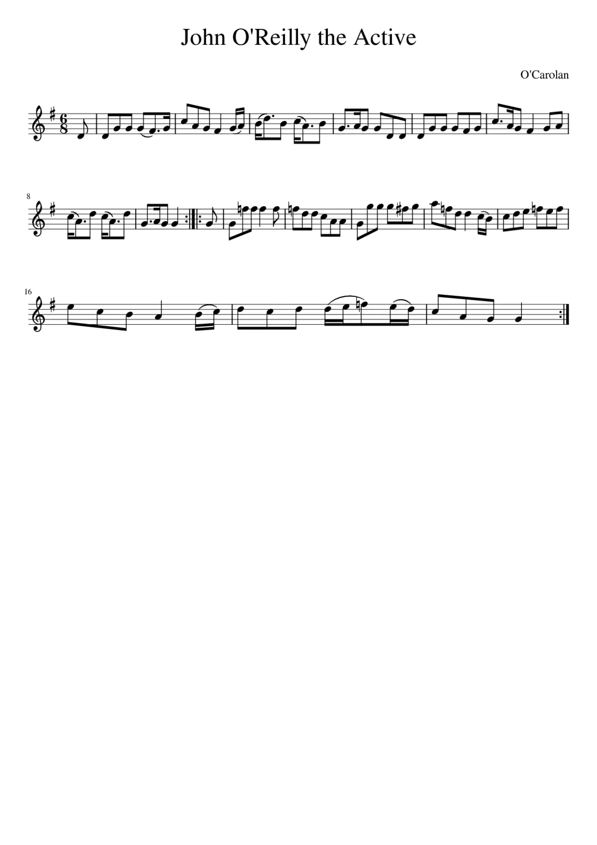 John O'Reilly the Active - Page 1