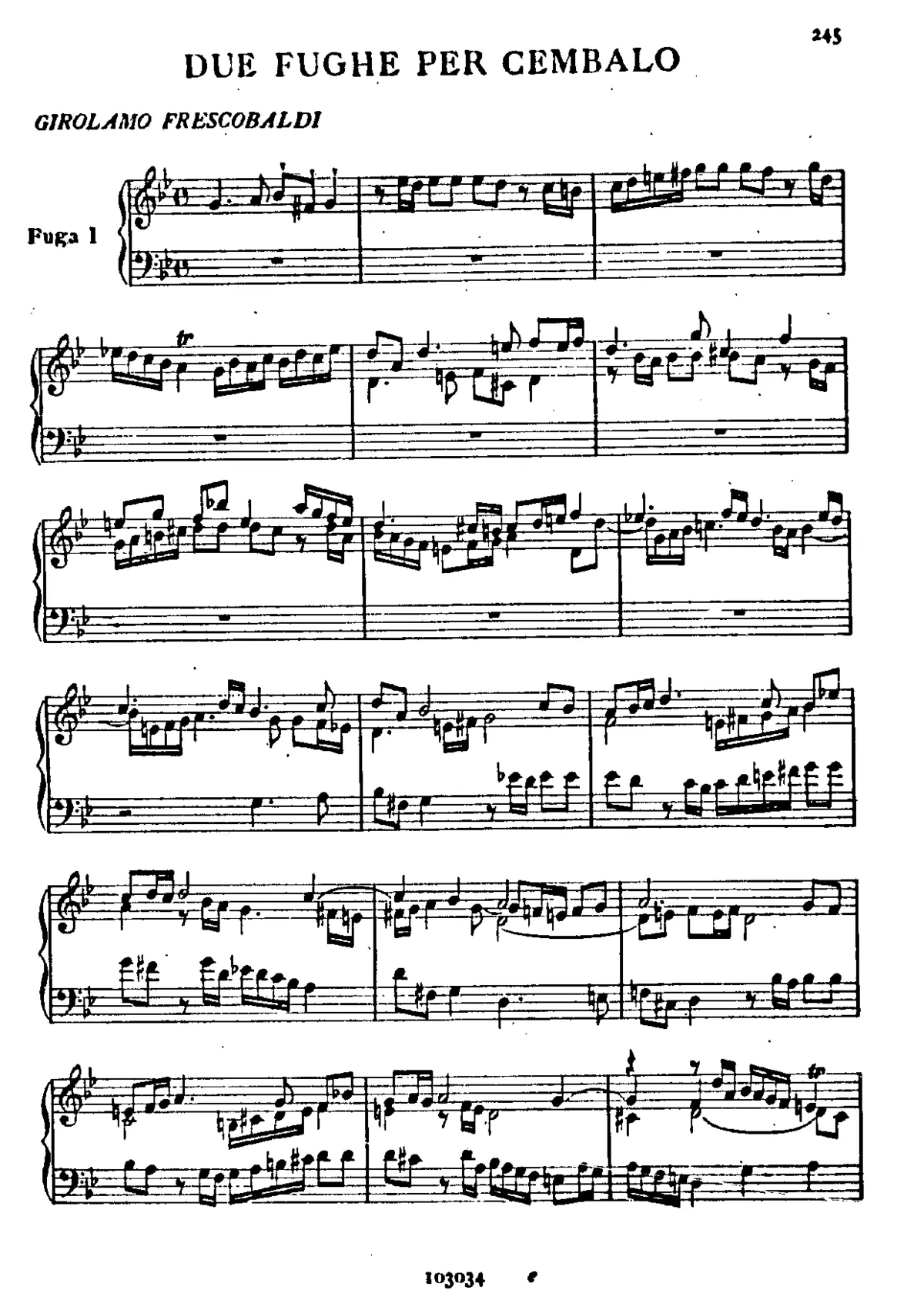 2 Fughe per Cembalo - Page 1