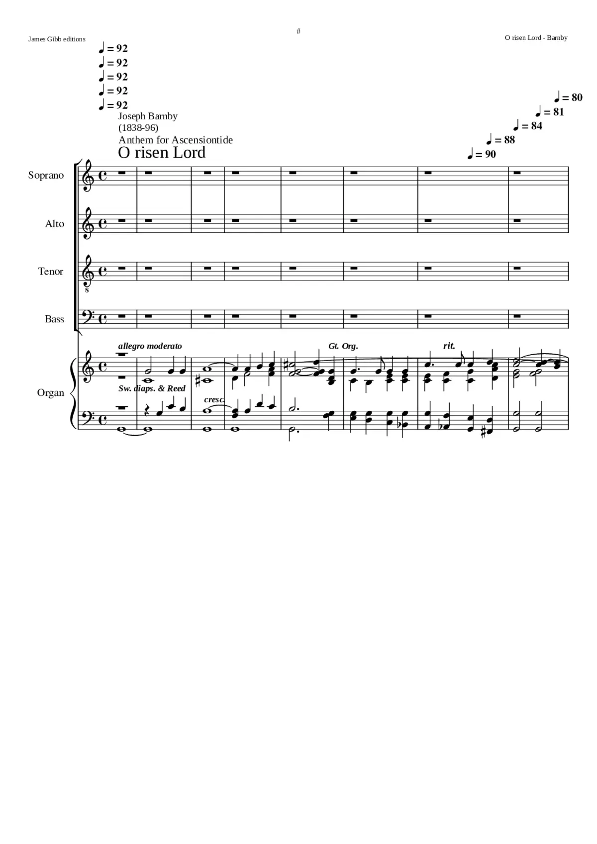 O risen Lord - Page 1