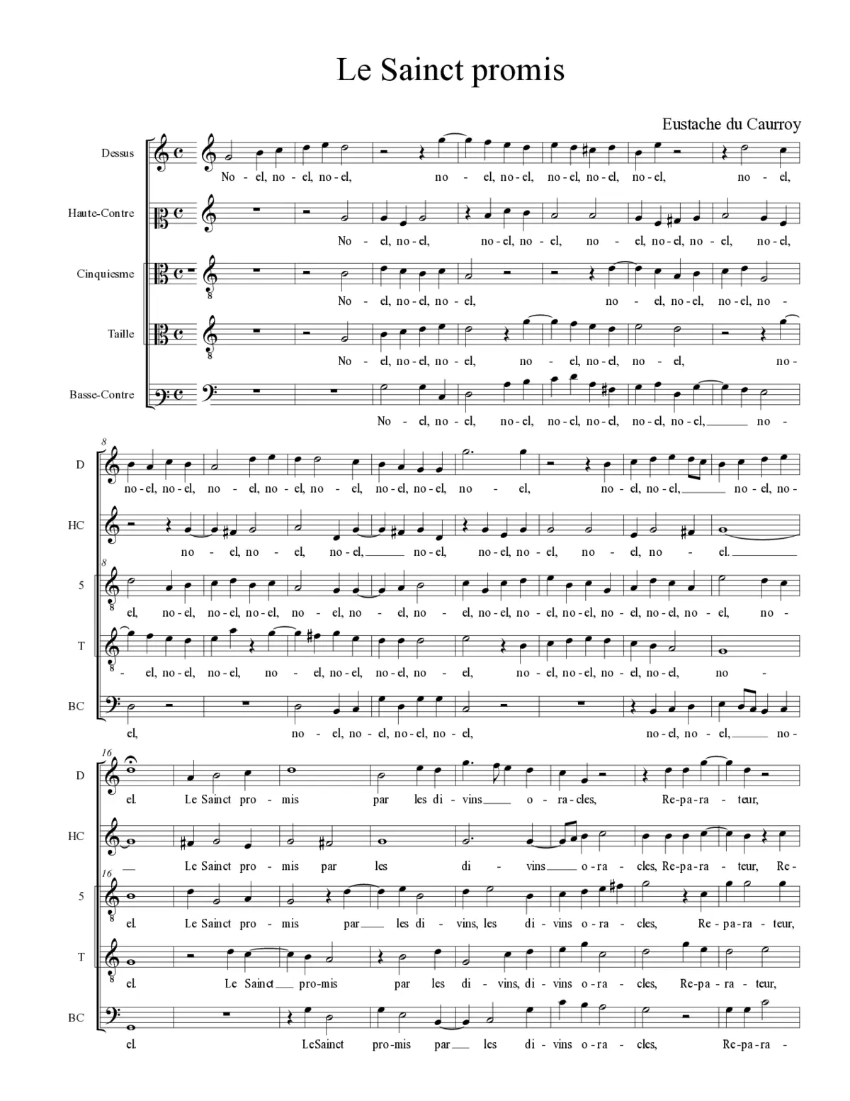 Le Sainct promis - Page 1
