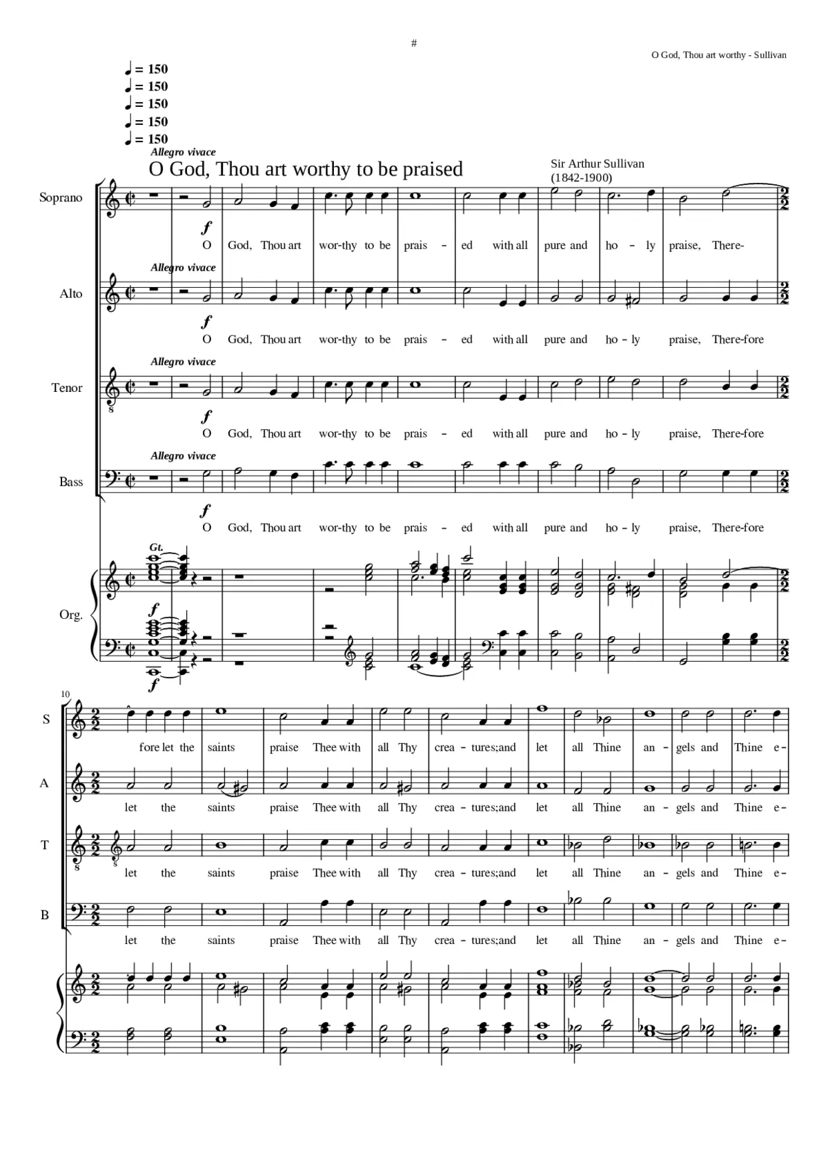 O God Thou art worthy - Page 1