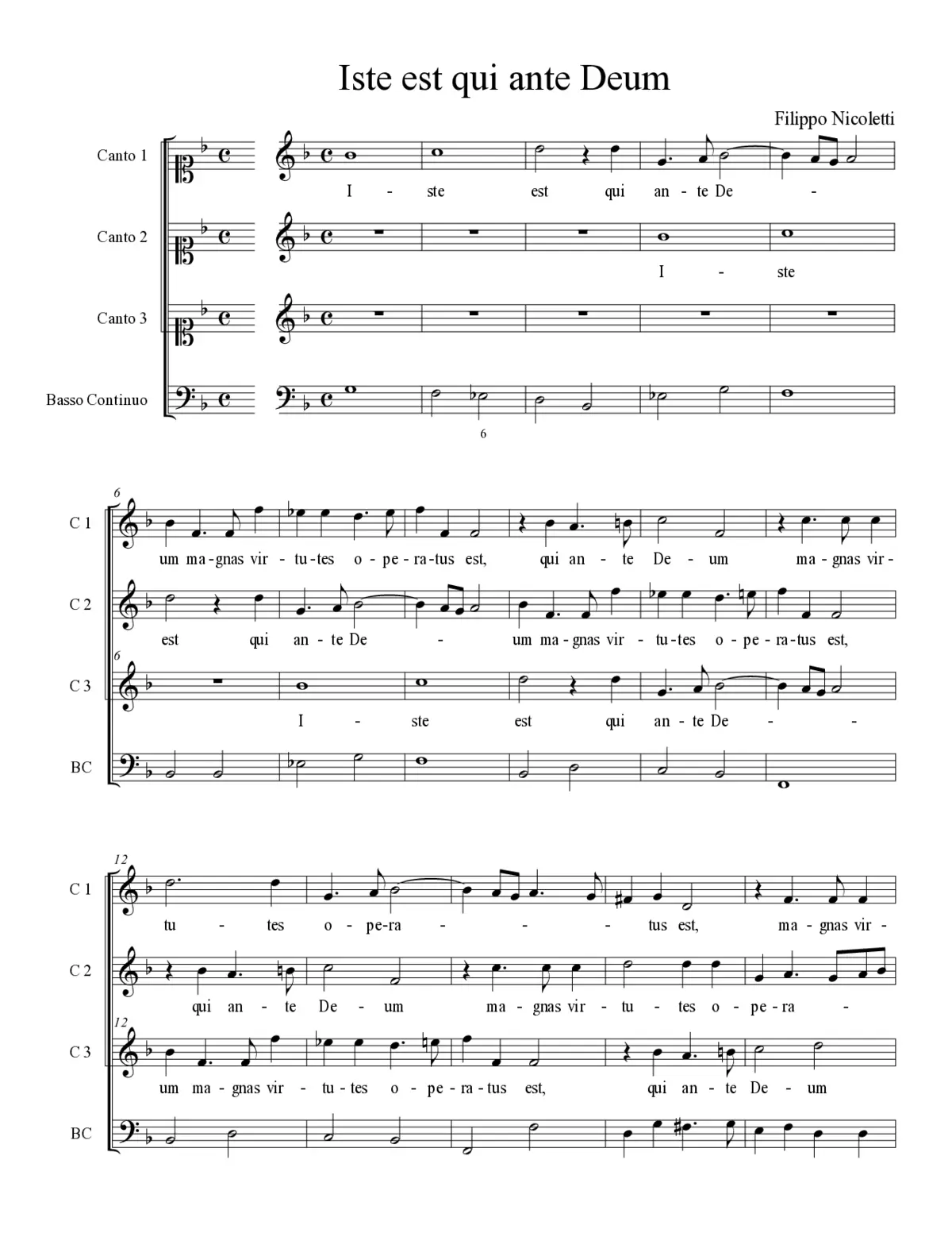 Iste est qui ante Deum - Page 1