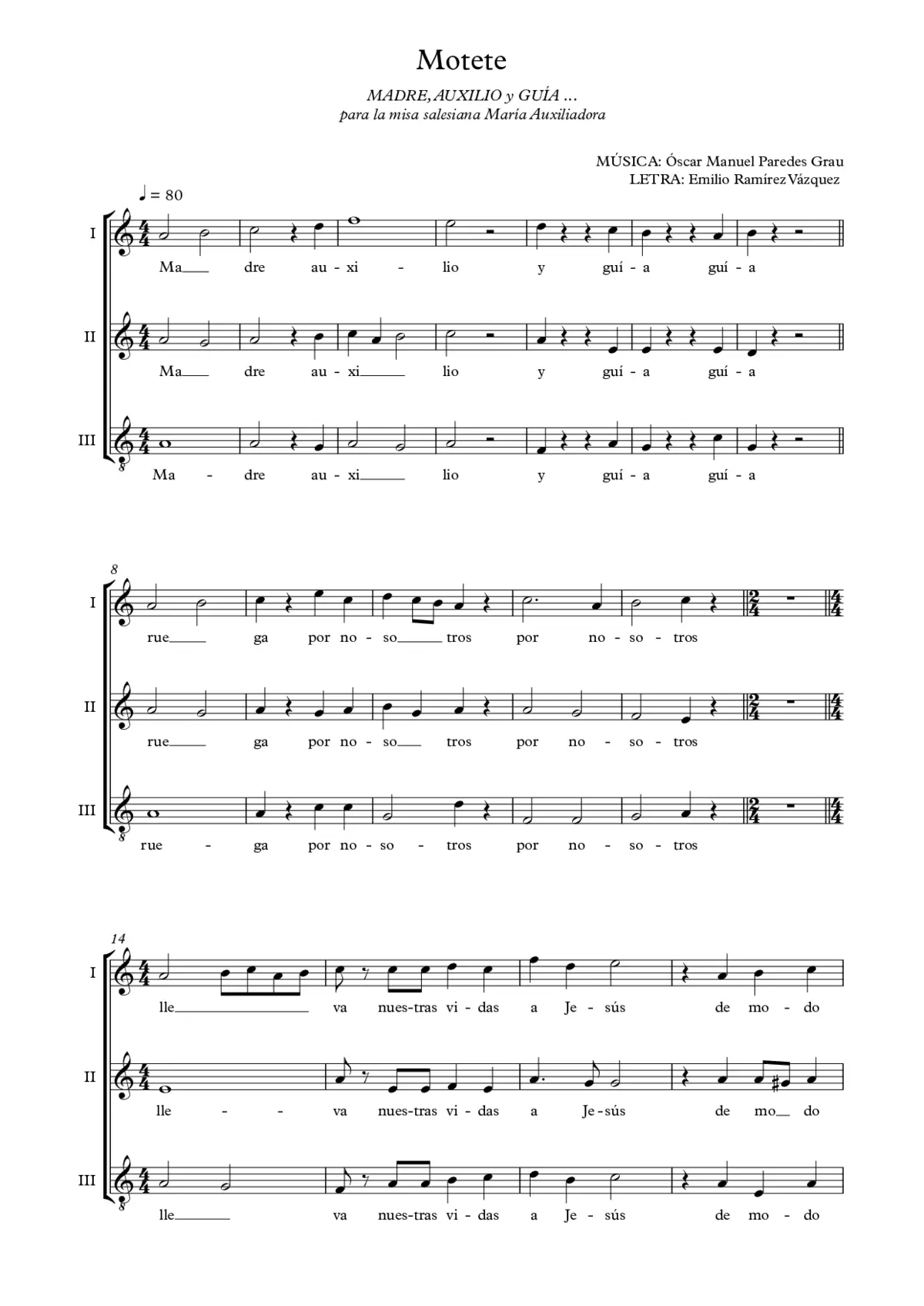 Madre, auxilio y guía - Page 1