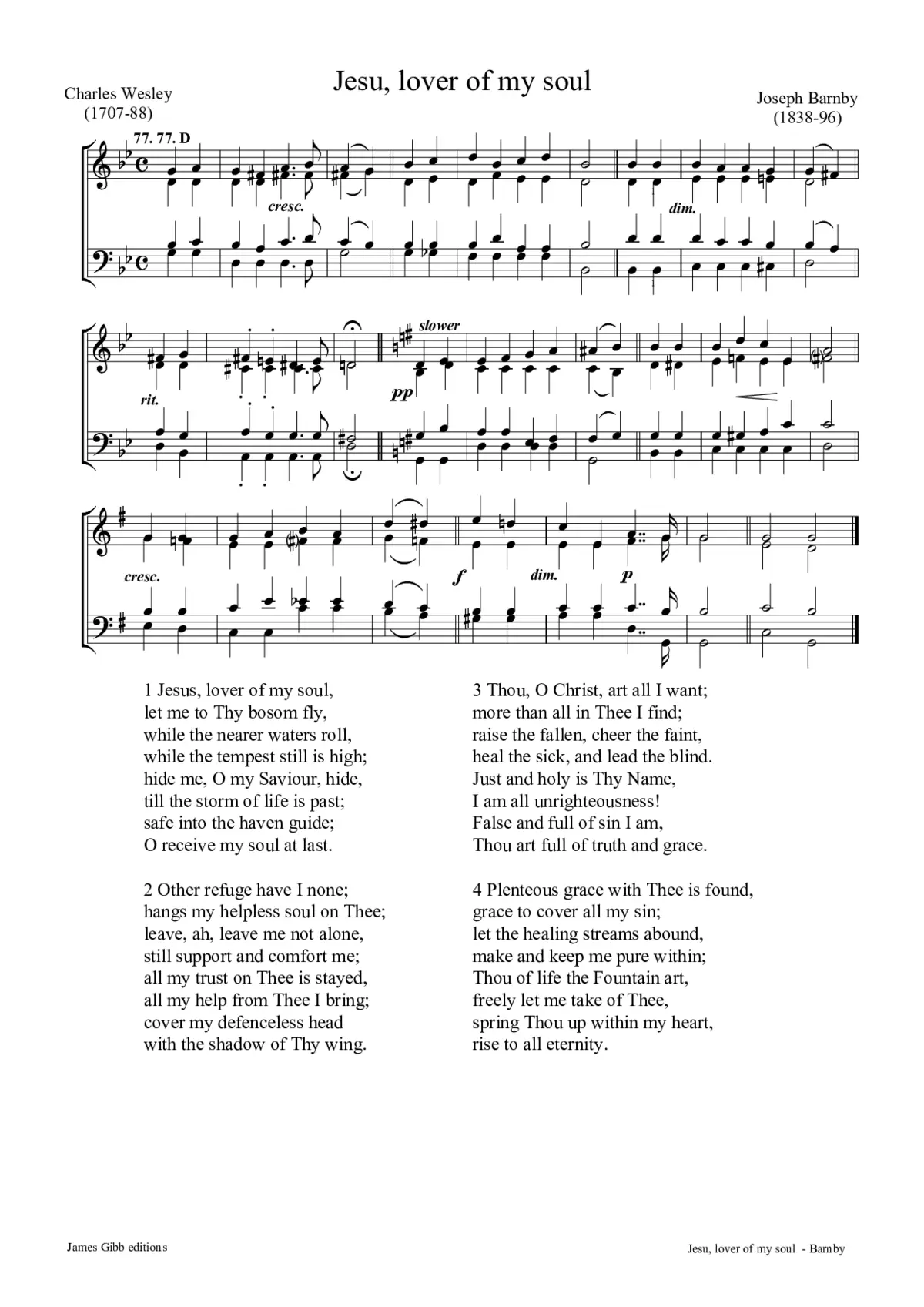 Jesu, lover of my soul - Page 1