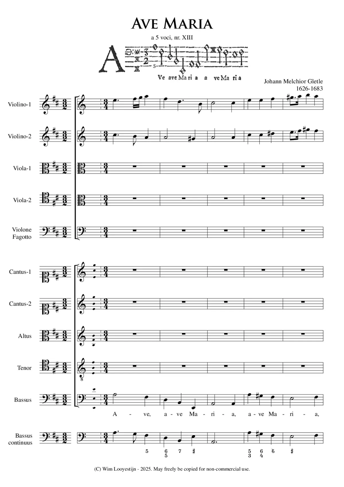 Ave Maria a 5 - Page 1