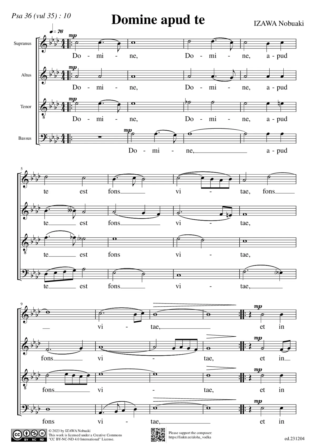 Domine apud te - Page 1
