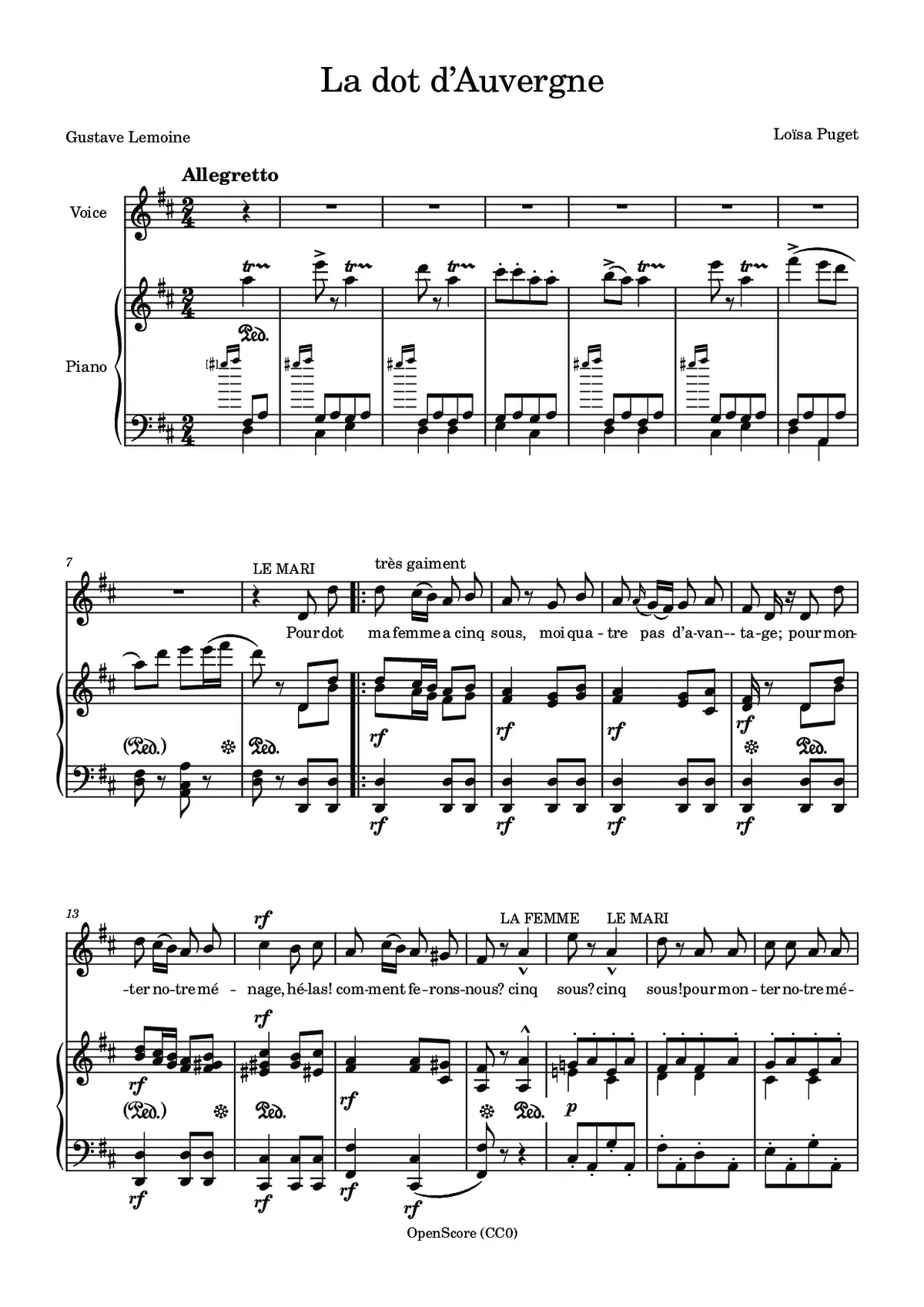 La dot d’Auvergne - Page 1