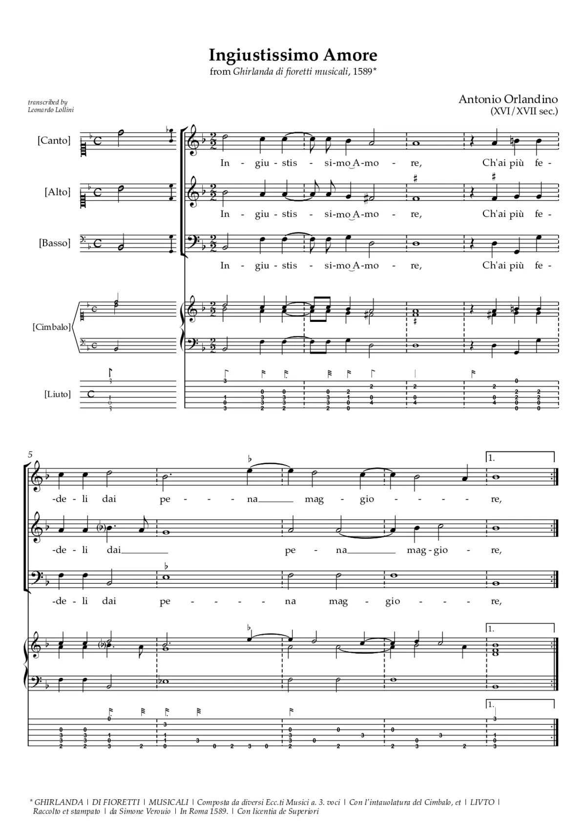 Ingiustissimo Amore - Page 1
