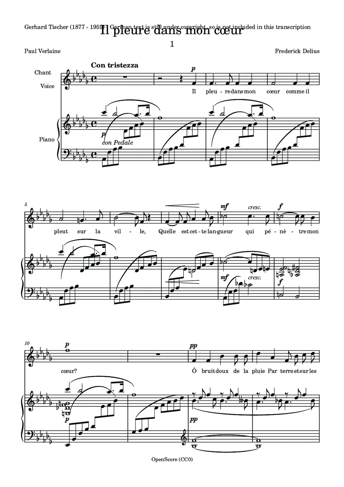 Il pleure dans mon cœur - Page 1
