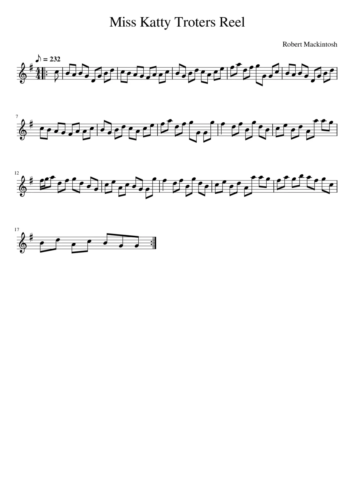 Miss Katty Troters Reel - Page 1