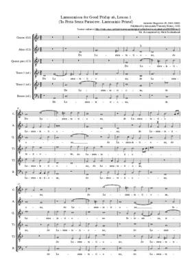 Lamentations for Good Friday, Lesson One