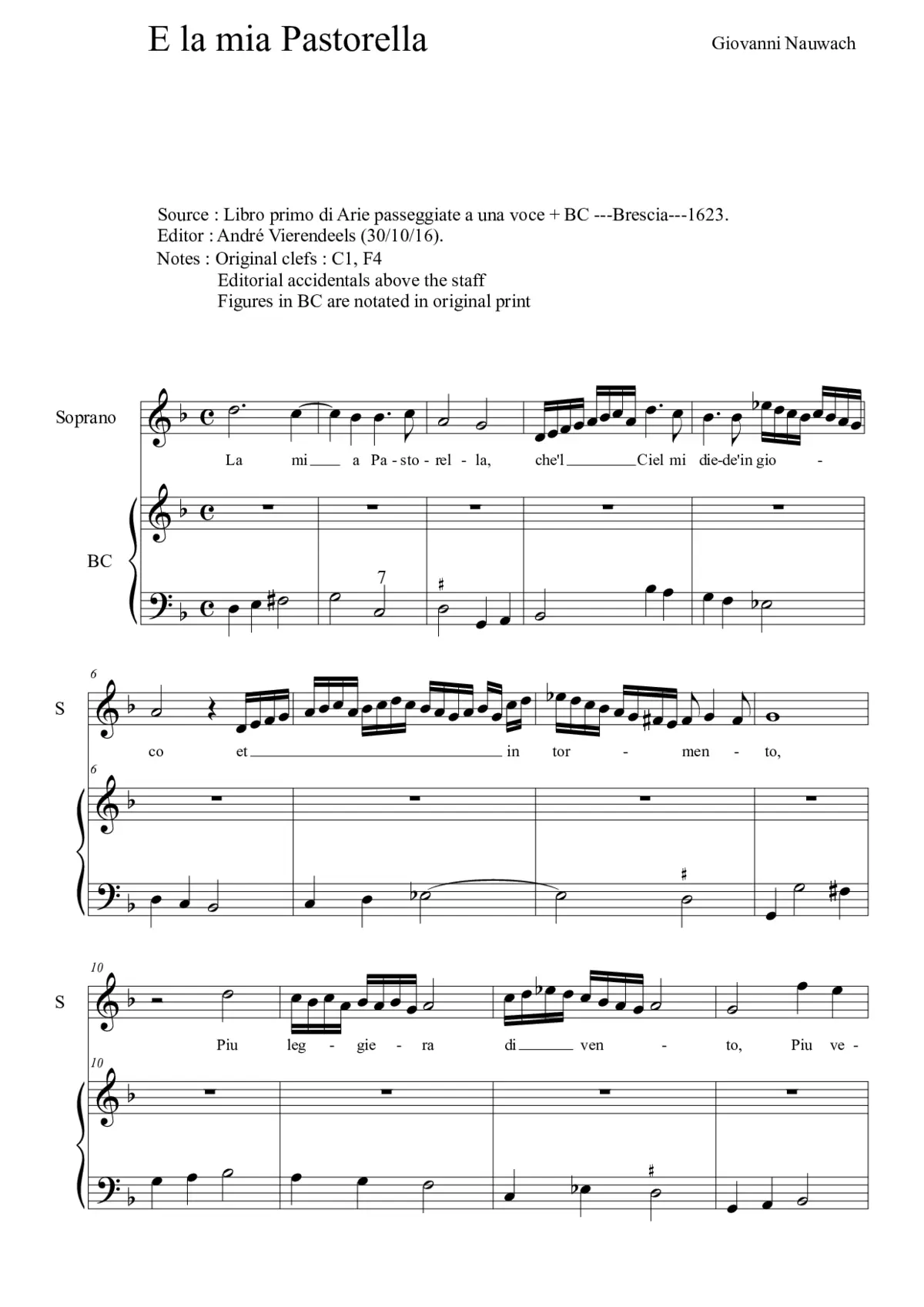 E la mia Pastorella - Page 1