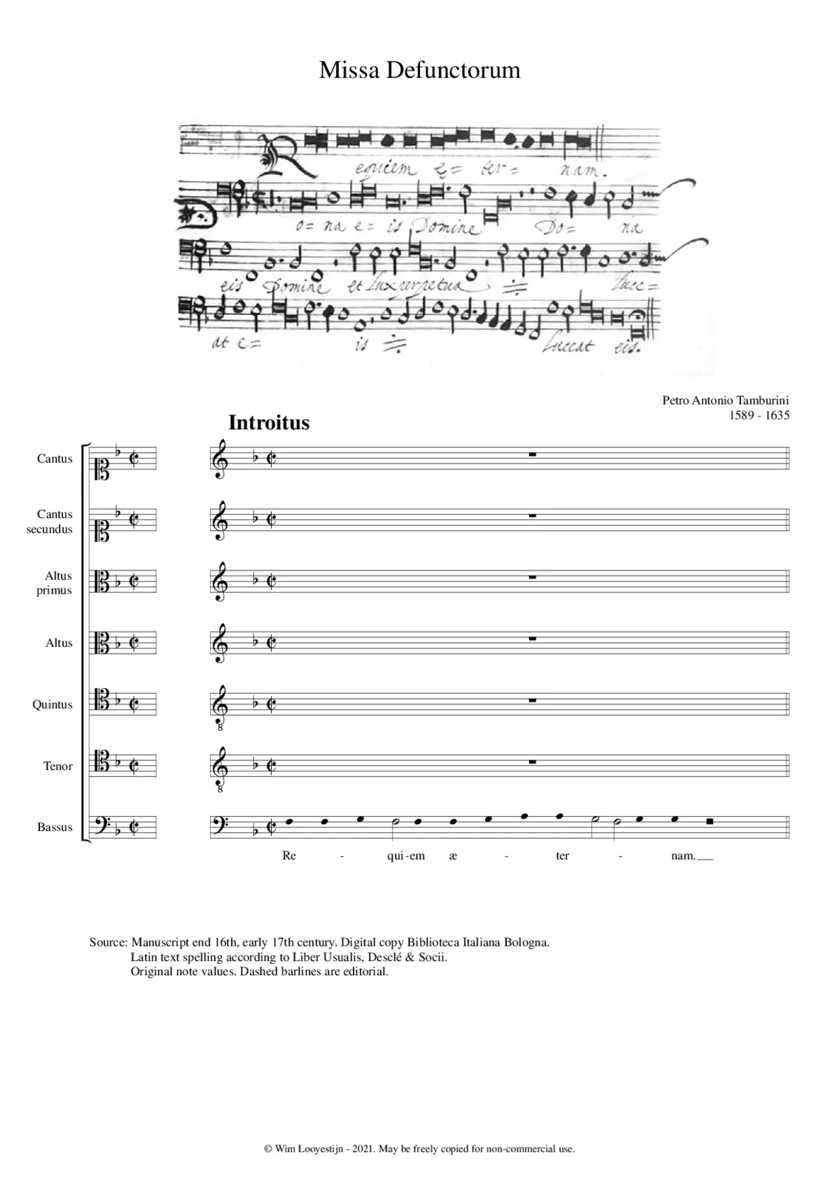 Missa defunctorum - Page 1