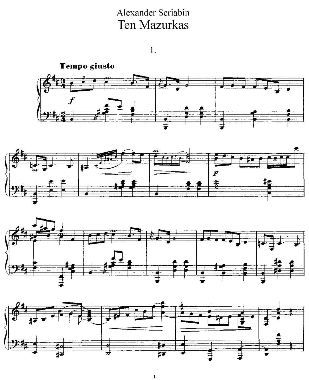 10 Mazurkas - Page 1