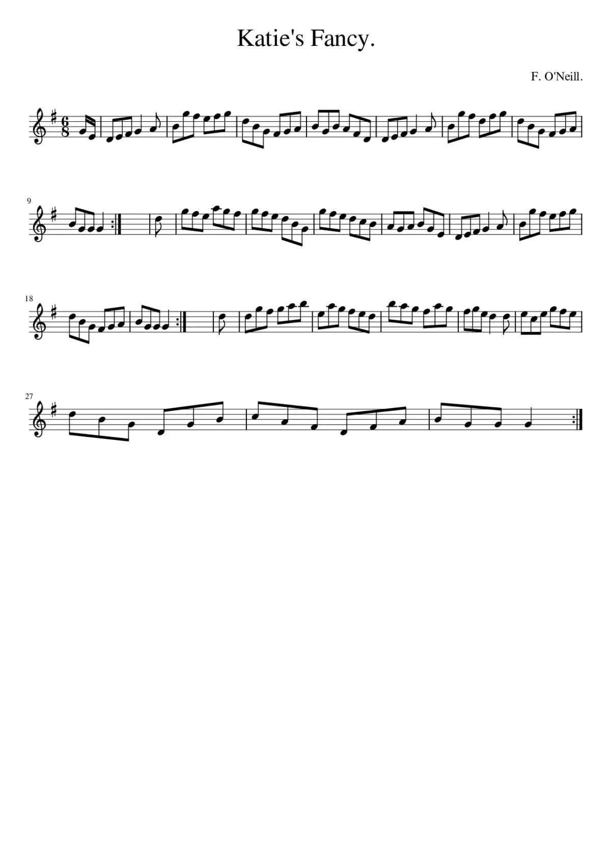 Katie's Fancy - Page 1