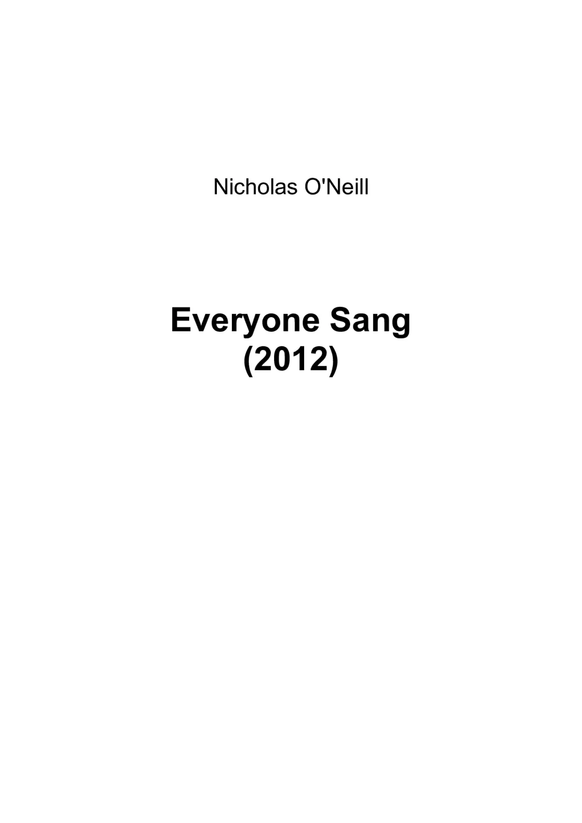 Everyone Sang - Page 1