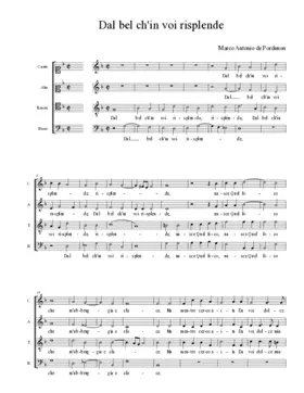 Dal bel ch'in voi risplende