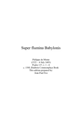 Super flumina Babylonis