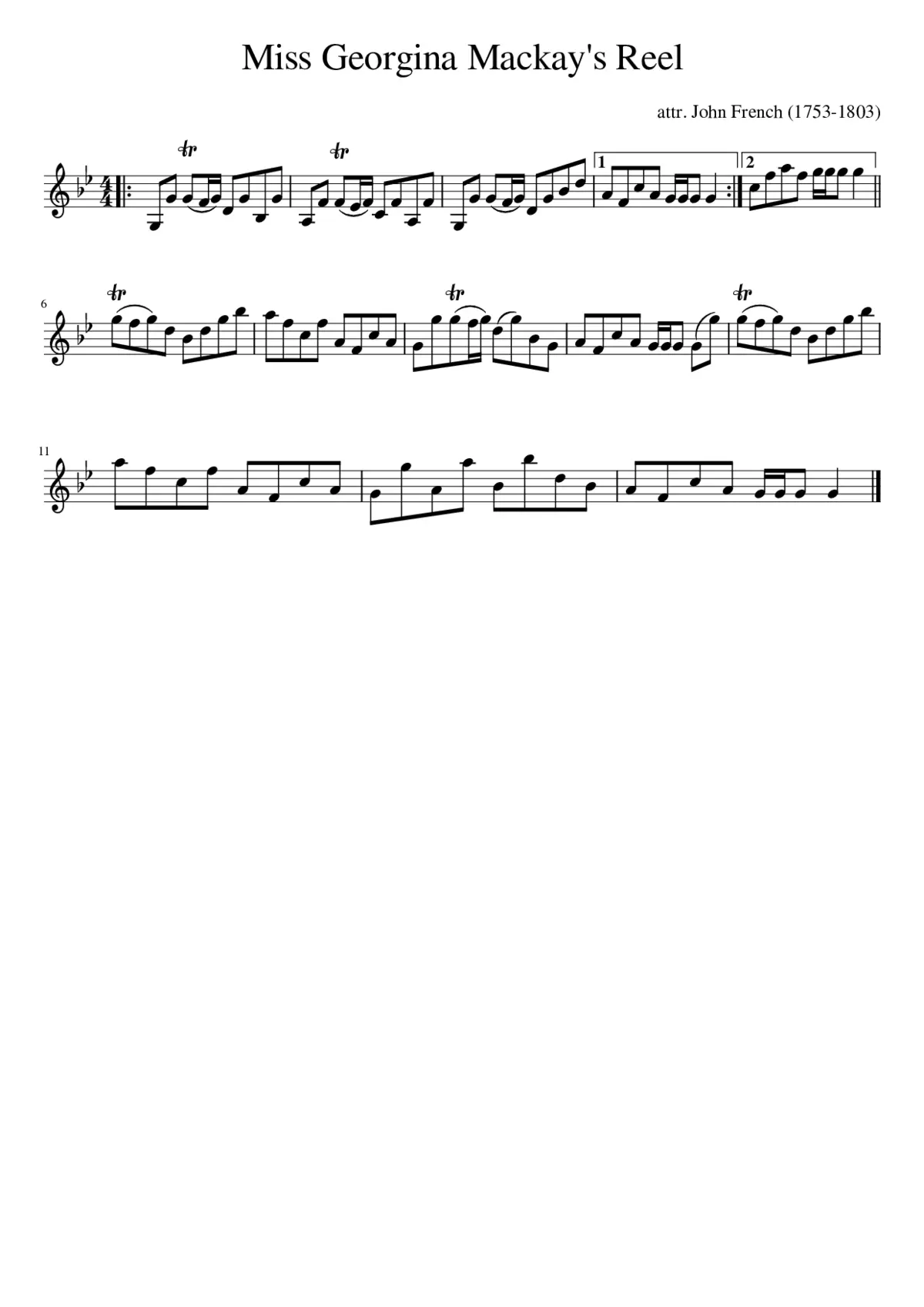 Miss Georgina Mackay's Reel - Page 1