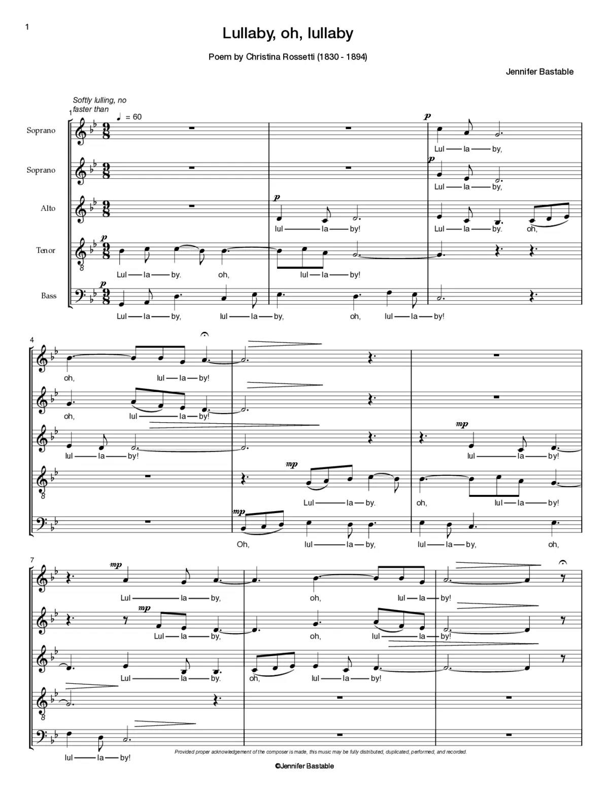 Lullaby, oh, lullaby - Page 1