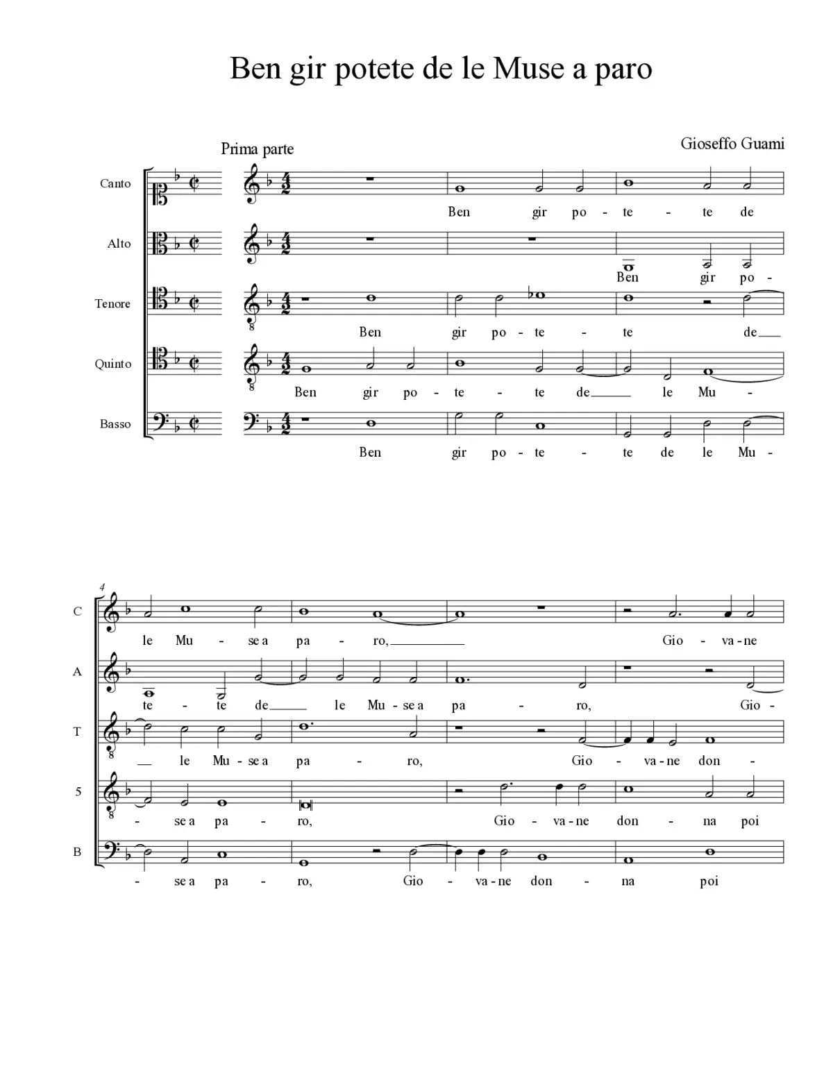 Ben gir potete de le Muse a paro - Page 1