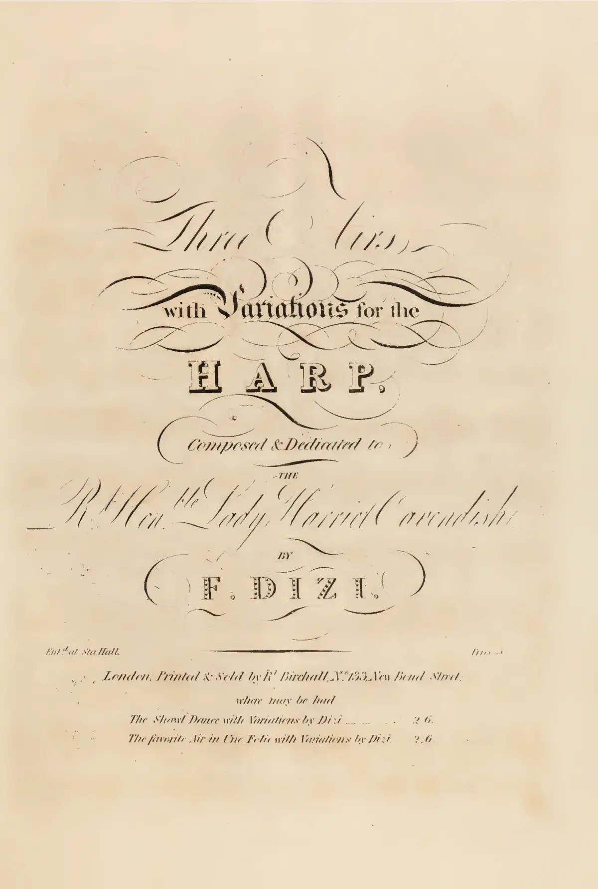 3 Airs with variations for the harp - Page 1