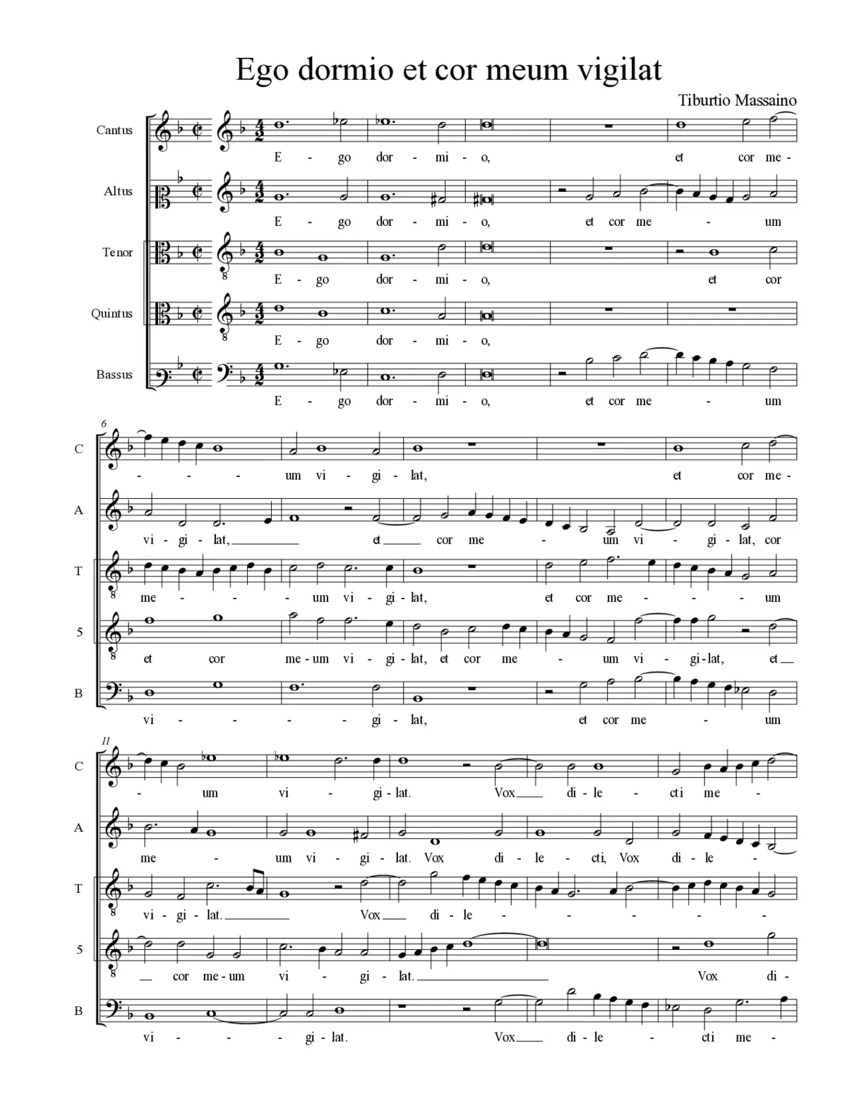 Ego dormio et cor meum vigilat - Page 1