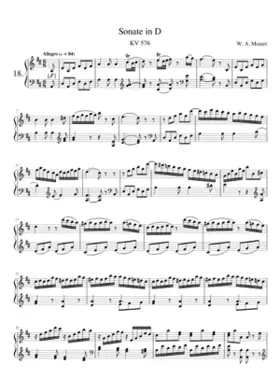 Piano Sonata No.18 in D major K.576