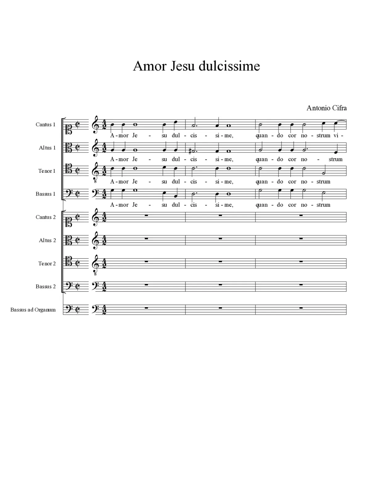 Amor Jesu dulcissime - Page 1