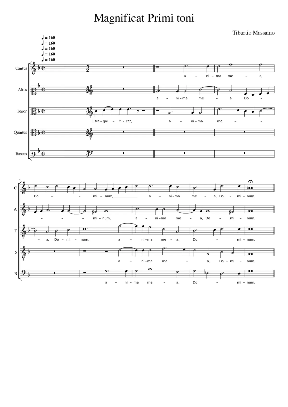 Magnificat Primi toni - Page 1