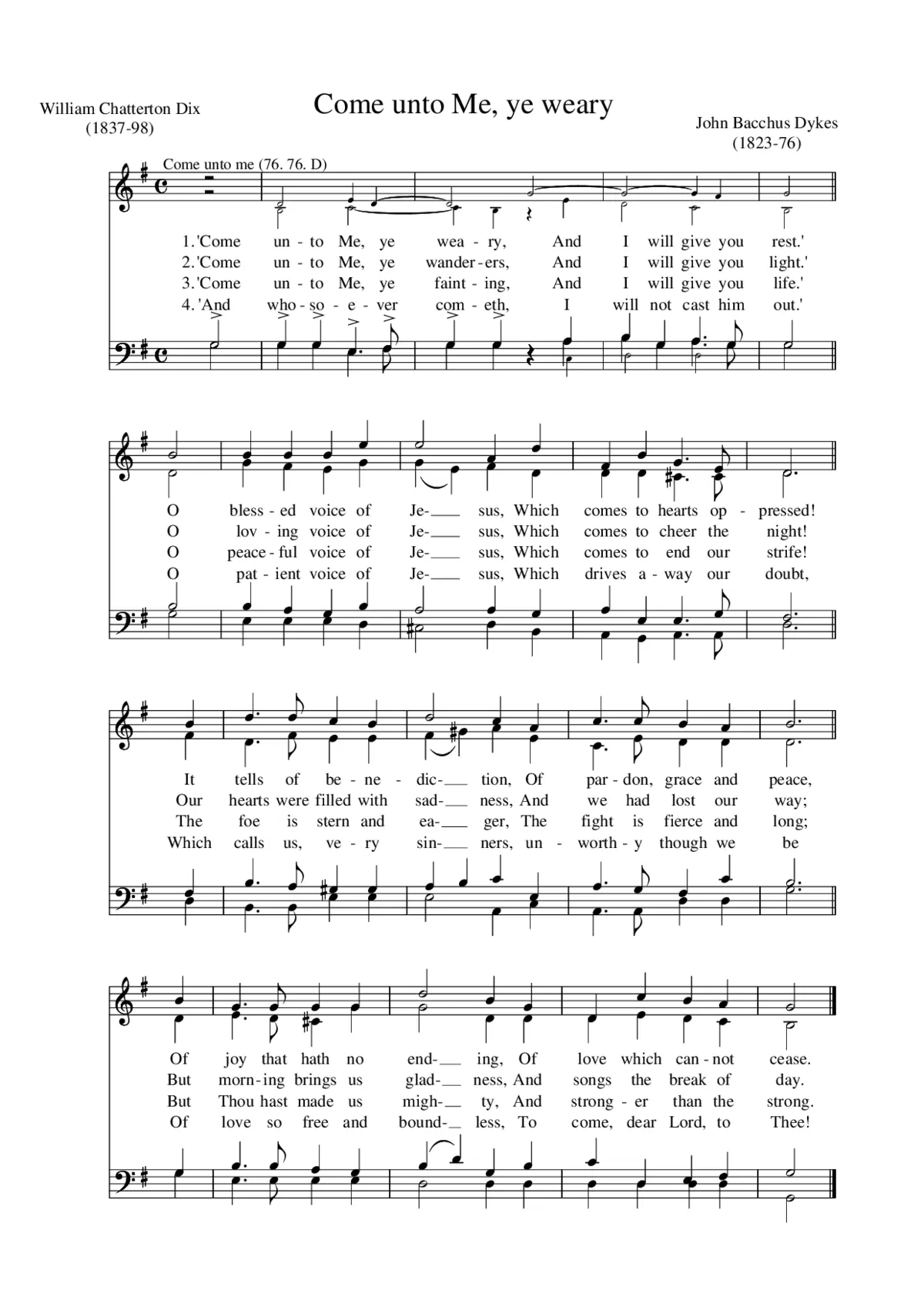Come unto me, ye weary - Page 1