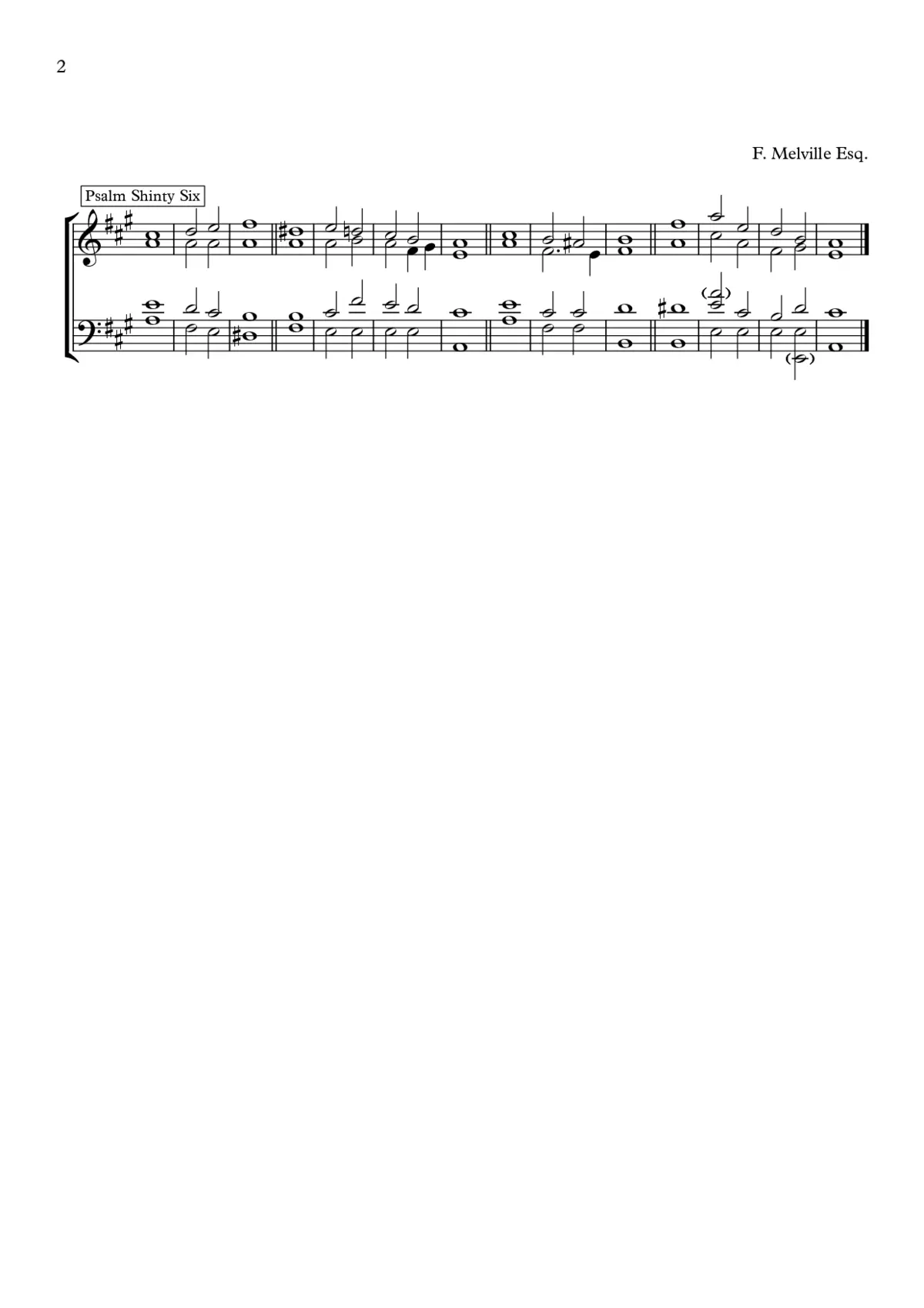 Double Chant in A Major - Page 1