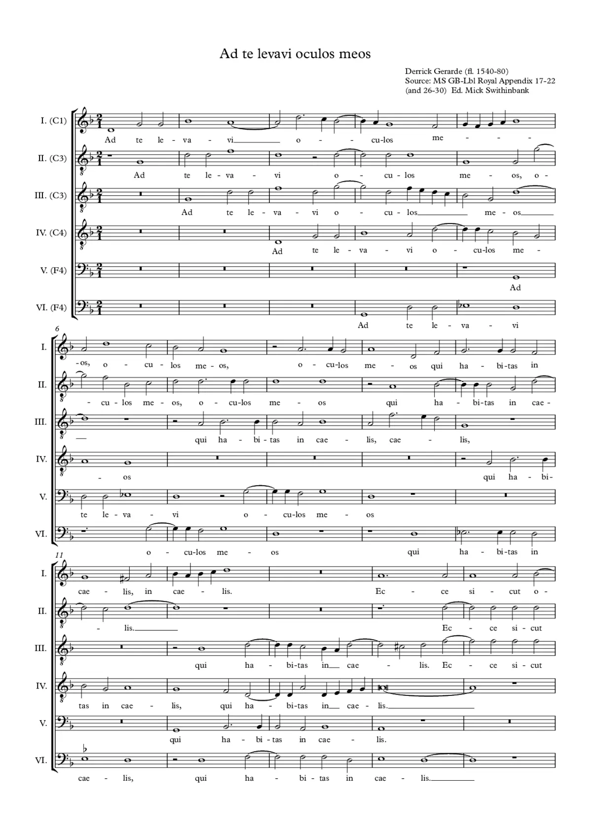 Ad te levavi oculos meos - Page 1